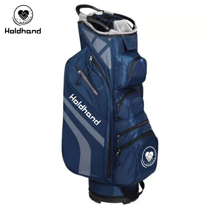 Feather-lite Golf Organizer With 15-tier Club, Isolated Putter Cubby, Seven Hexagonal Accessory Vaults, Hydro-cool Beverage Case, Posture-perfecting Strap, And Weather-lock Lid.