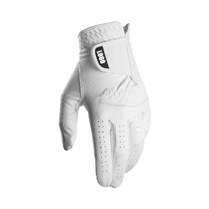 OEM Custom Logo Meddal Lledr Golff Menig Gwrthlithro Men Golff Menig Llaw Chwith