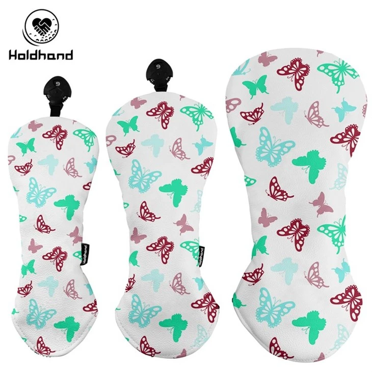 Pu Leather Golf Driver Club Head Covers With Flower Design best