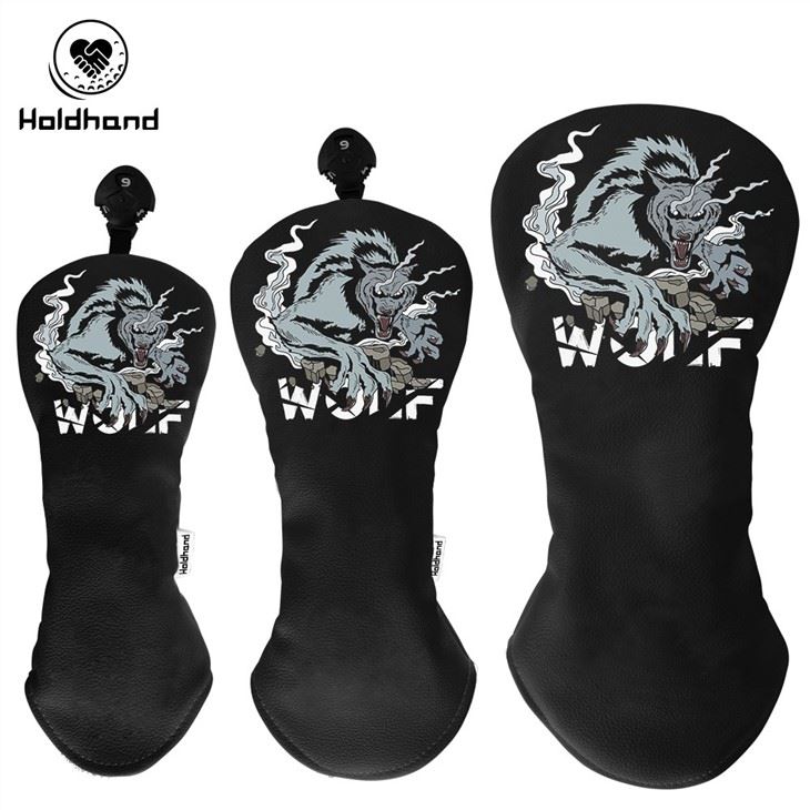 Black Color Wholesale PU Leather Golf Club Wood/fairway Headcovers Custom Logo Design 1 3 5 Set