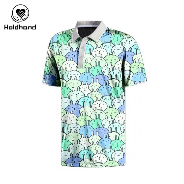 Cartoon Rabbit High Quality Polo T Shirts Short Sleeve For Man & Woman