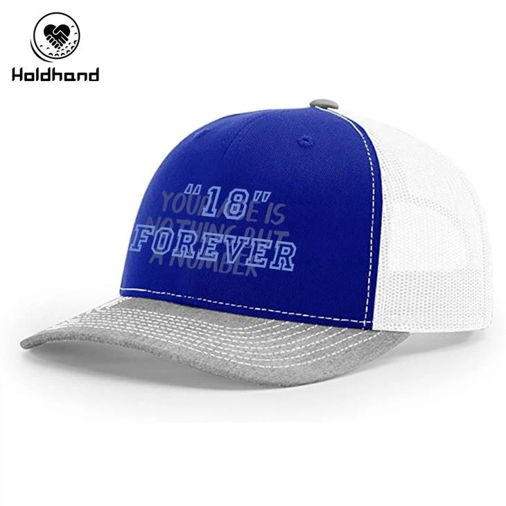 Dylunio Ffasiwn 2002 Gwerthu Poeth Trucker Het rhwyll Baseball Cap Snapback Addasadwy Custom English Llythyr Dyluniad Patrwm