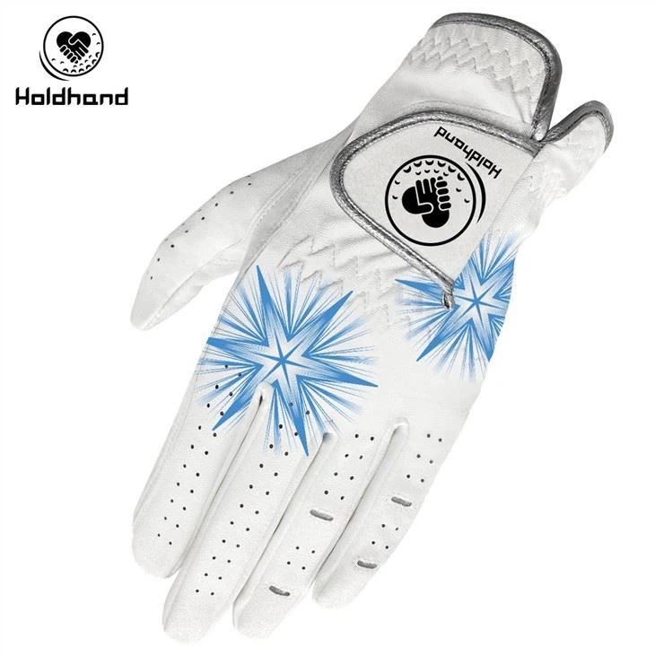 High Precious Pattern Genuine Leather Custom Design Pattern Cabretta Golf Gloves