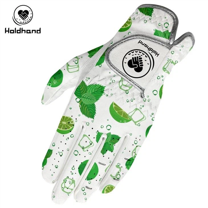 Hot Sales New Designs Fresh Green Lemon Custom Golf Gloves Ladies Golf Gloves
