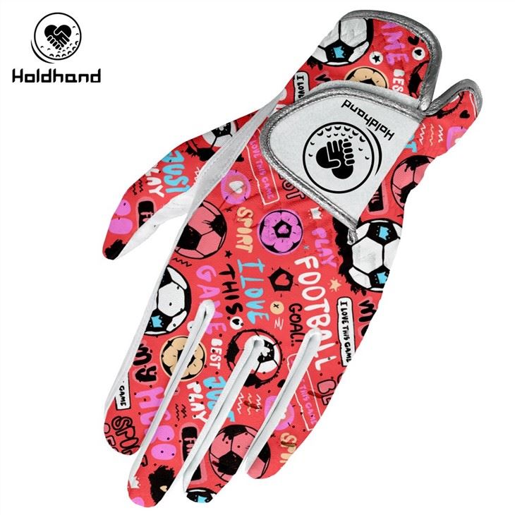 TH Logo Custom Golf Gloves Full Fingers Anti Slip Grip Printed Colors PU Leather Left Only Premium Wholesale Kids Ladies Mens